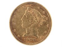1906-D $5 Gold Half Eagle