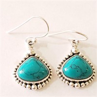 $120 Silver Turquoise Earrings