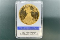 Gold-Plated 1907 Saint-Gaudens Gold Dble. Eagle