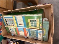 Vintage Marx 2 story metal toy house