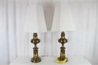 Pair of Brass Steiffel Lamps