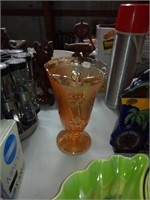 Iris & Herringbone depression glass vase