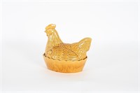 Vintage Earthenware Hen On Nest Made In Ireland