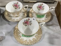 Set of 3 Paragon Teacups & Saucers