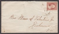 US Stamps 1860s Postal History White Sulphur Sprin