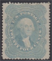 US Stamp #37 Mint No Gum color changeling with a f