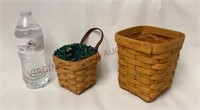 Longaberger Handwoven Baskets - 4" & 6" Tall