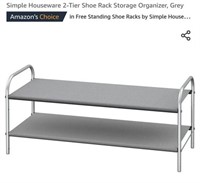 MSRP $22 Gray Shoe Rack