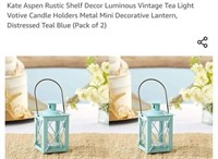 MSRP $26 2 Metal Candle Lanterns