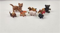 Miniature Animal Figures, mostly Porcelain