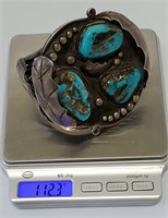 WOW 3 STONES TURQUOISE CUFF