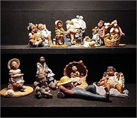Resin figurines of people from Miss Martha's