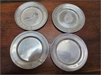 (4) 5" sterling coasters/trays 105.3 grams