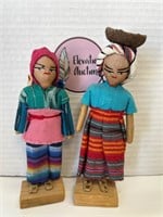 Two Guatemala Folk Art Worry Dolls 6.5-Inch