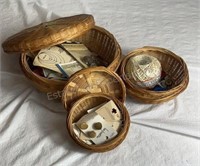 Baskets of Sewing Essentials