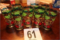 8 Jelly Glass Cups