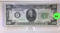 1934-A FEDERAL RESERVE $20. NOTE