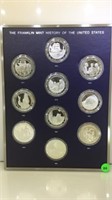 STERLING SILVER FRANKLIN MINT HISTORY OF THE USA -