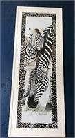 Signed & Framed Zebra Print P. M.