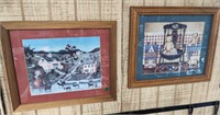 2 Framed Country Prints 18 x 15