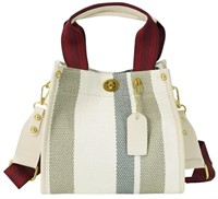 O684  Caistre Canvas Hobo Bag, Color Stripe, Large