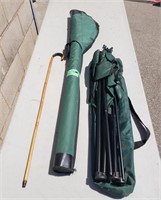 FISHING ROD TRAVEL CASE & PORTABLE LAWN CHAIR