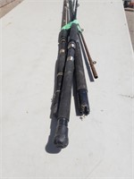 GROUP OF FISHING POLES RODS
