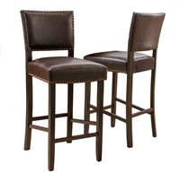Christopher Knight Bonded Leather Backed Barstools