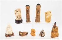 Chinese Carved Bone, Composite Figures & Toggles