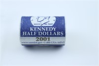 (1) Roll Kennedy Half Dollar 2001