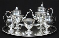 Six Piece Ellmore Sterling Coffee and Tea Service