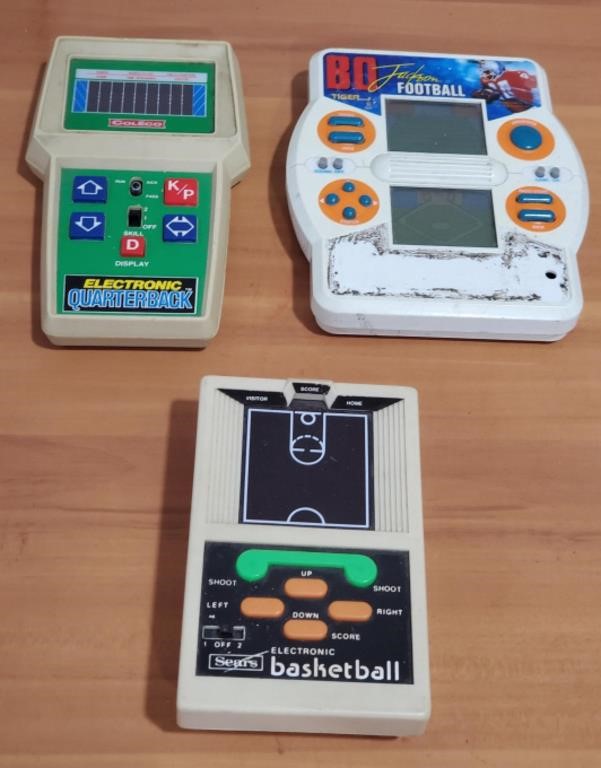 (3) 1970s  Electrics Hand Sports Games