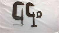 C8) 3 VNTAGE CLAMPS, GREAT DECOR ITEM, OR THEY