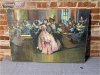 Mascaraed Oil Painting Signed