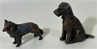 NICE VINTAGE DETAILED CAST DOG FIGURINES - SMALL