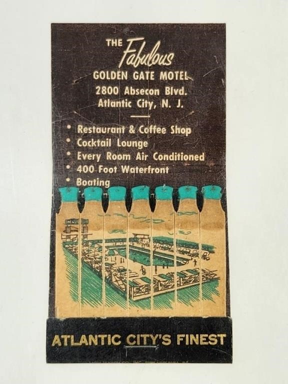 GOLDEN GATE MOTEL ADVT. FEATURE MATCHBOOK