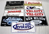 13 Metal Dealership License Plates