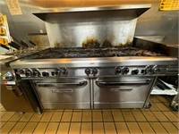 Southbend Natural Gas 10 Burner Range Double Oven