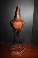 Large Marbel & Wrought Iron Finial 25 1/2 x 11