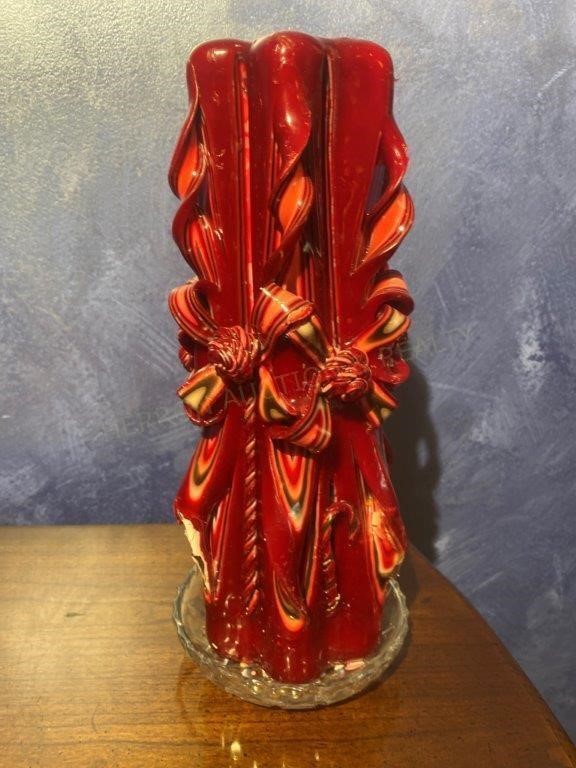 Christmas Ribbon Candle