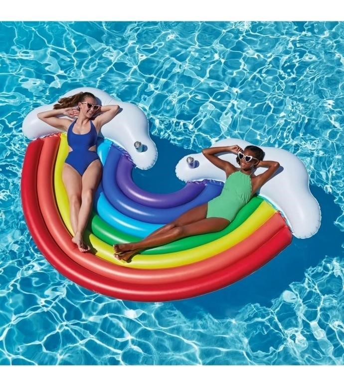 2 person rainbow swim float