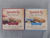 Simply Fit chewy snack bars. Two boxes