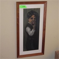 VINTAGE R. RHEA CHALK? PRINT? 11 1/2 x 22 1/2