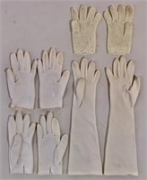 Vintage white nylon ladies gloves