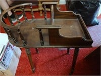 Unique Vintage Side Table on Wheels