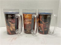 3 SNAP-ON TUMBLERS