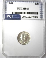 1943 Dime PCI MS66