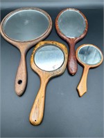 Lot of Vintage Wood Vanity Mirrors