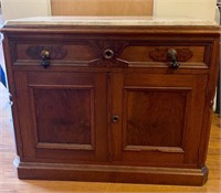 Antique Marble Top Cabinet