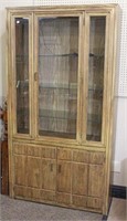 Vintage Oak Finish China Cabinet